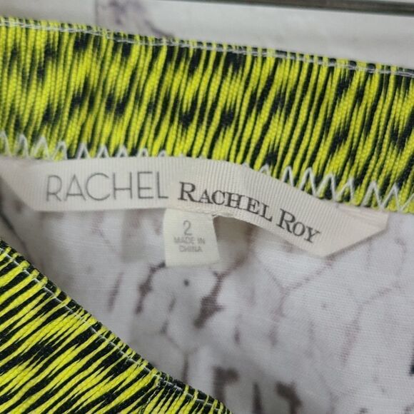 White Linen Black Ombre Geometric Print Side Zip A-line Mini Skirt Summer  Vacay - Picture 5 of 6